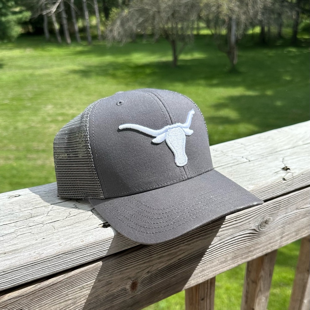 NWT Texas Longhorn Gray Mesh snap back.